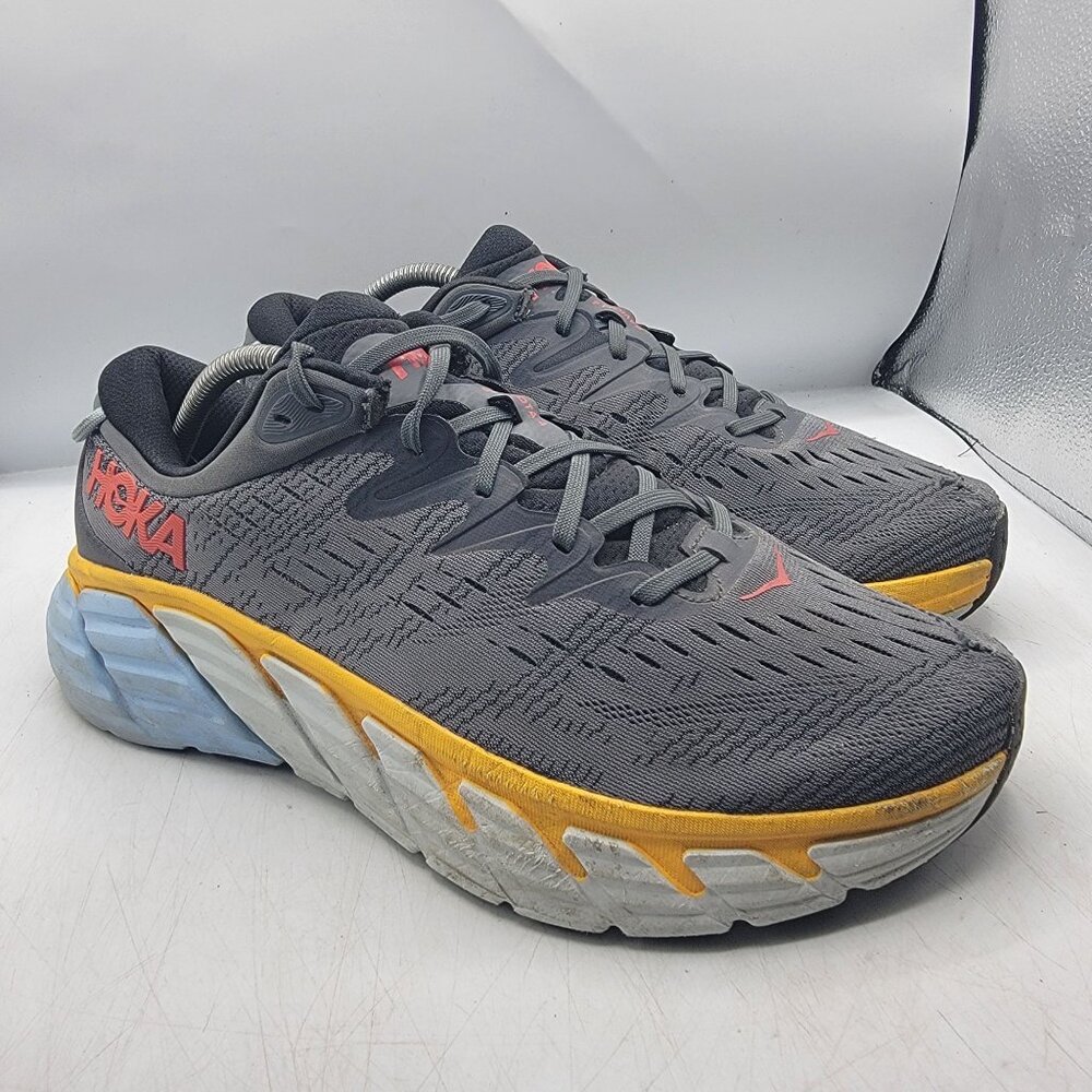 Hoka One One Gaviota 4 Mens 11 D Gray Running Training Shoes Athletic Outdoors